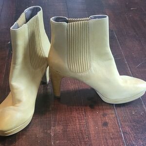 ECCO Yellow Heeled Boots